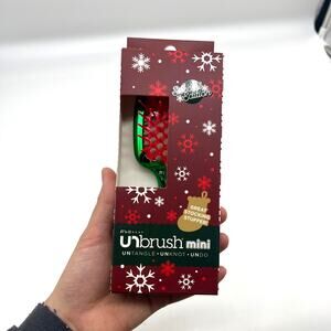 UNbrush Mini Detangling Hair Brush Travel Gift Holiday Chrome Green New